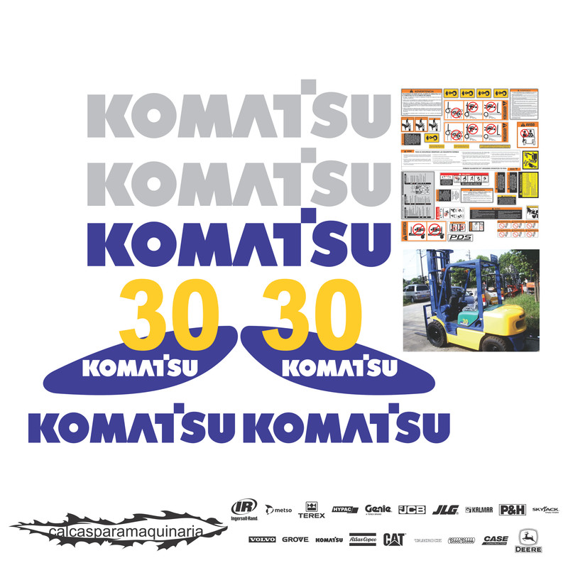 JUEGO DE CALCAS DE RESTAURACION PARA KOMATSU FD30