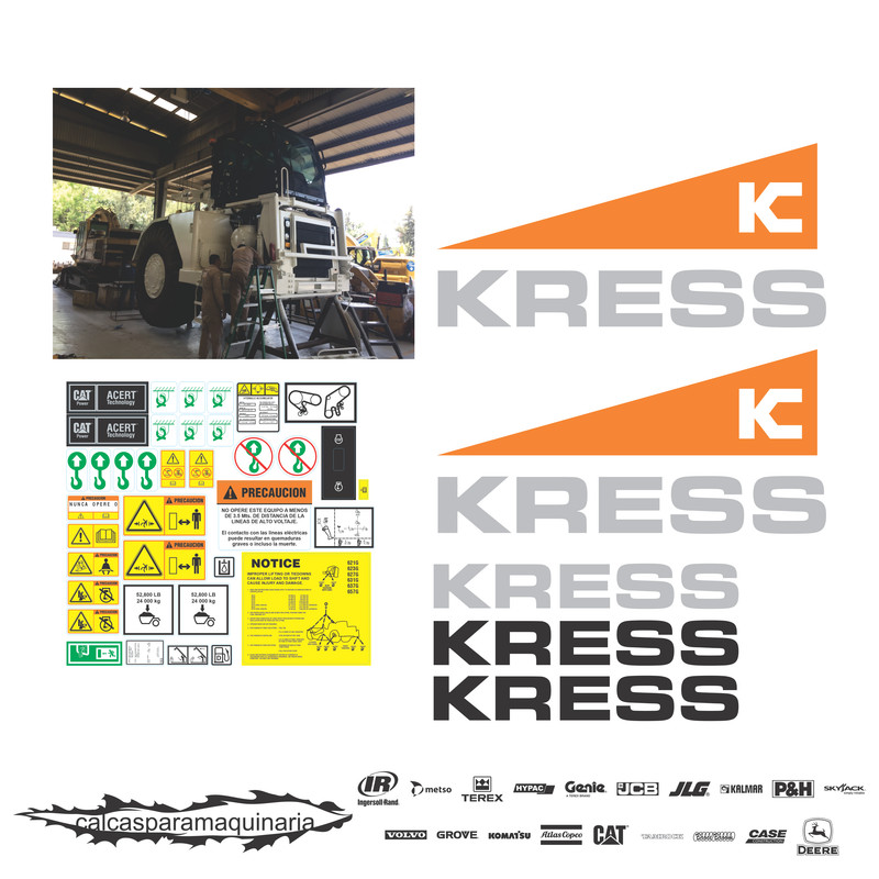 JUEGO DE CALCAS DE RESTAURACION PARA KRESS 631G