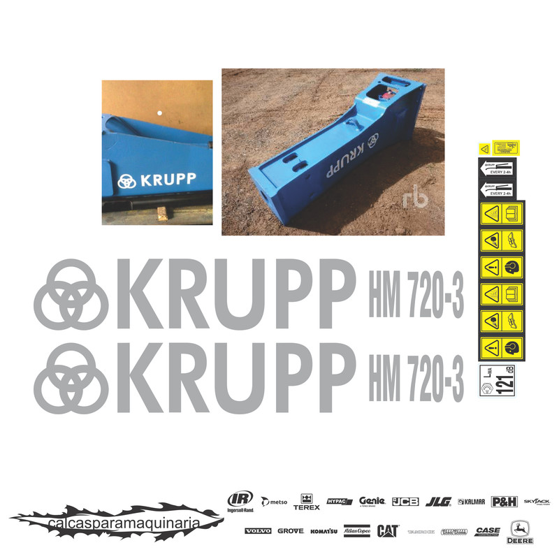 JUEGO DE CALCAS DE RESTAURACION PARA KRUPP HM7203