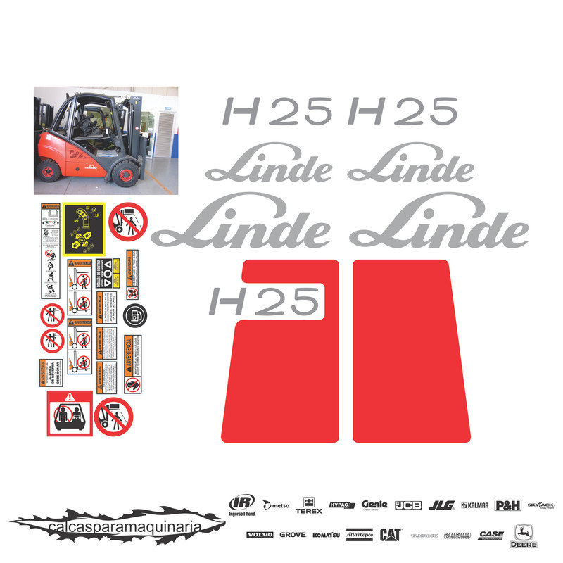 JUEGO DE CALCAS DE RESTAURACION PARA LINDE H25