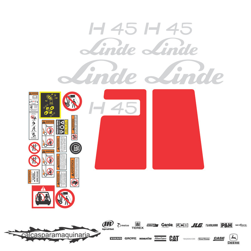 JUEGO DE CALCAS DE RESTAURACION PARA LINDE H45