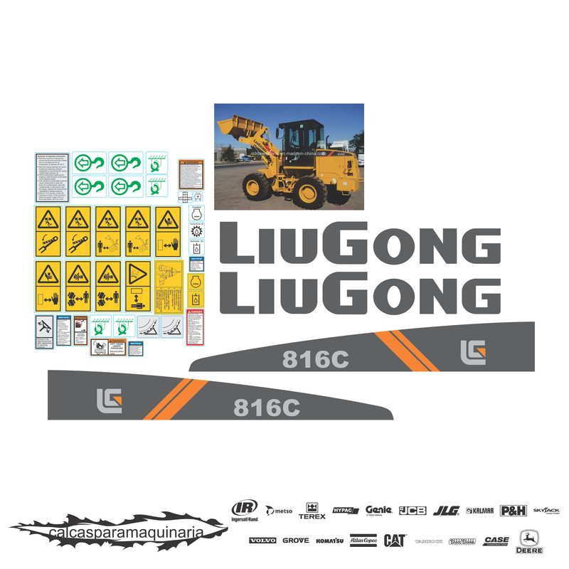 JUEGO DE CALCAS DE RESTAURACION PARA LIUGONG 816C
