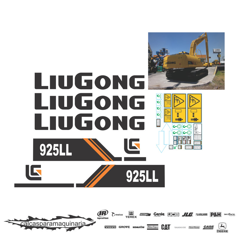 JUEGO DE CALCAS DE RESTAURACION PARA LIUGONG 925LL