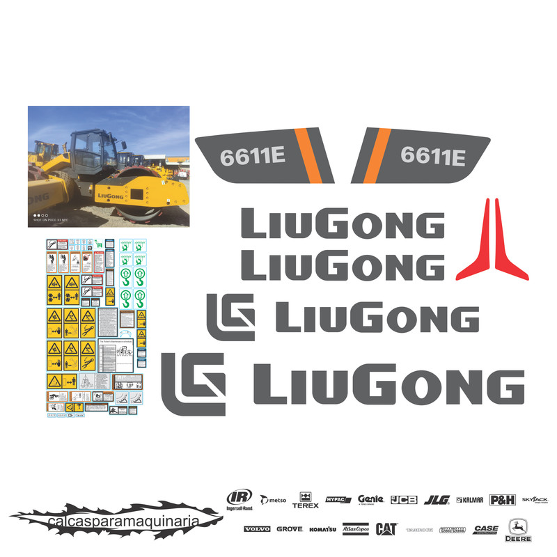 JUEGO DE CALCAS DE RESTAURACION PARA LIUGONG 6611E
