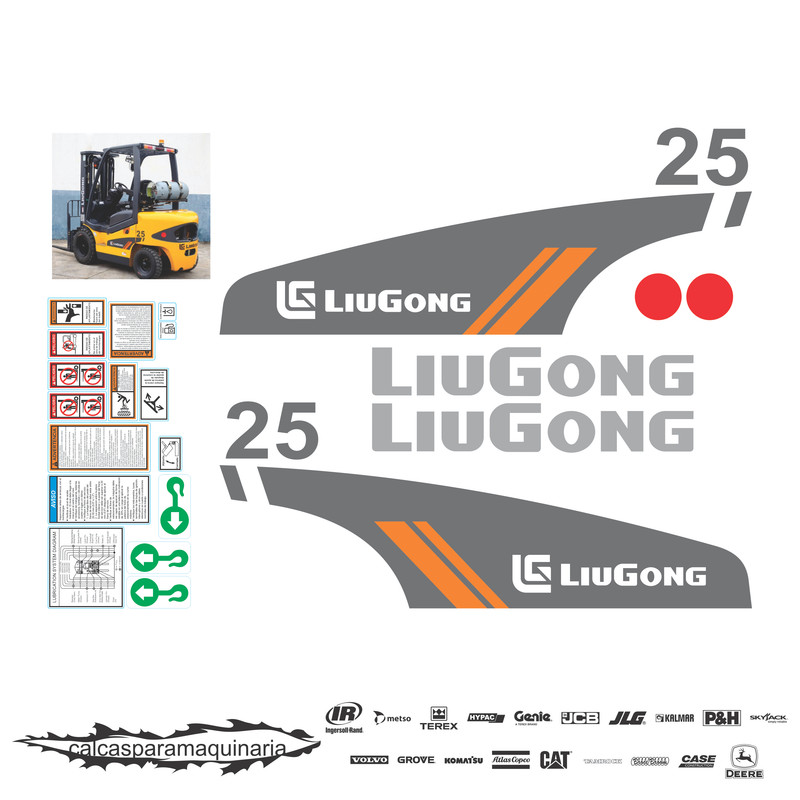 JUEGO DE CALCAS DE RESTAURACION PARA LIUGONG CLG25