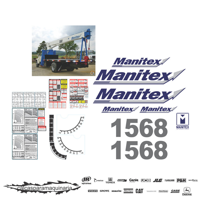 JUEGO DE CALCAS DE RESTAURACION PARA MANITEX 1568