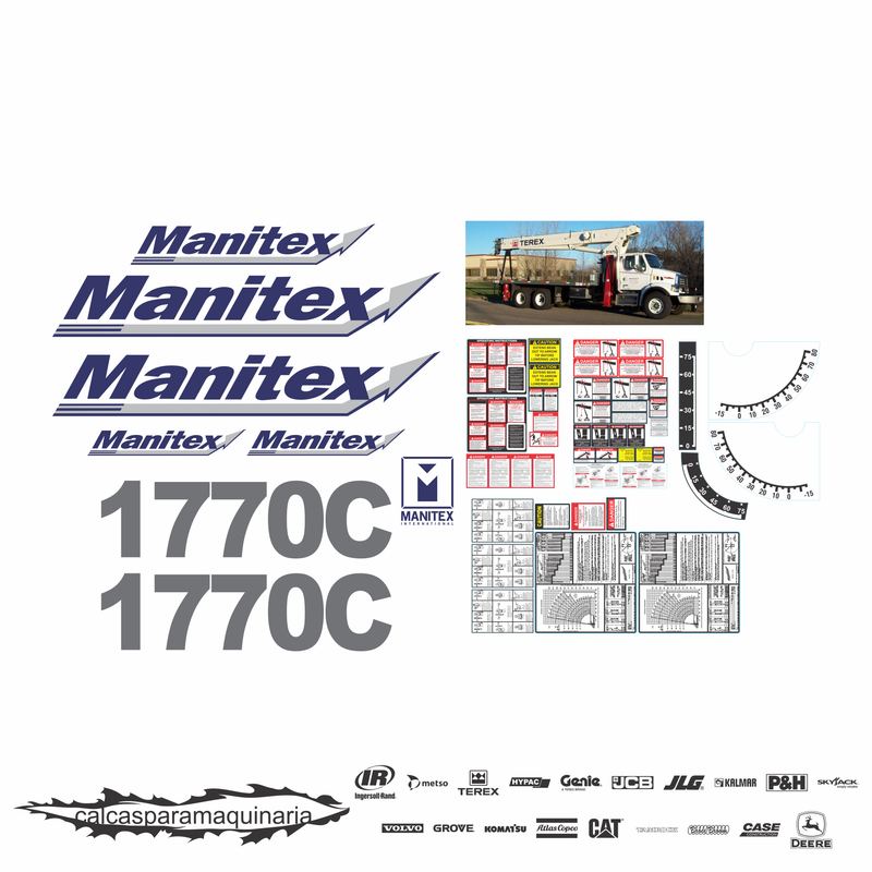 JUEGO DE CALCAS DE RESTAURACION PARA MANITEX 1770C
