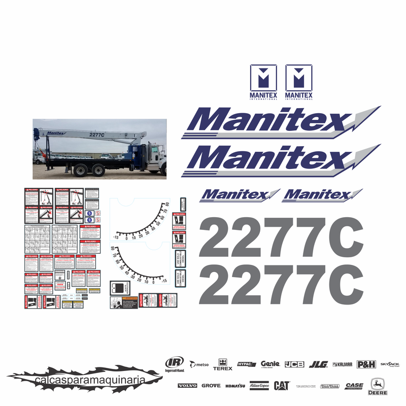 JUEGO DE CALCAS DE RESTAURACION PARA MANITEX 2277C