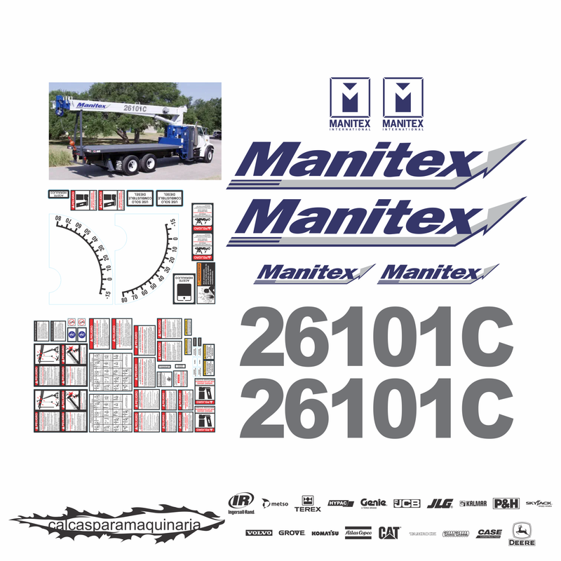 JUEGO DE CALCAS DE RESTAURACION PARA MANITEX 26101C