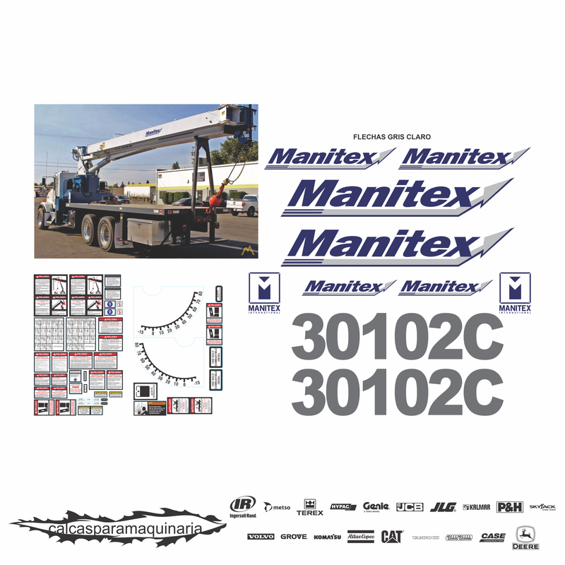 JUEGO DE CALCAS DE RESTAURACION PARA MANITEX 30102C