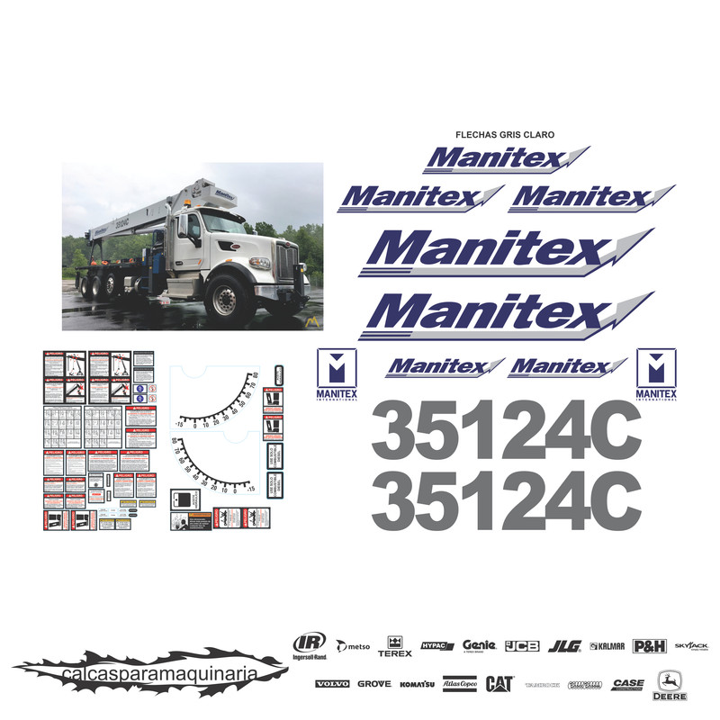 JUEGO DE CALCAS DE RESTAURACION PARA MANITEX 35124C