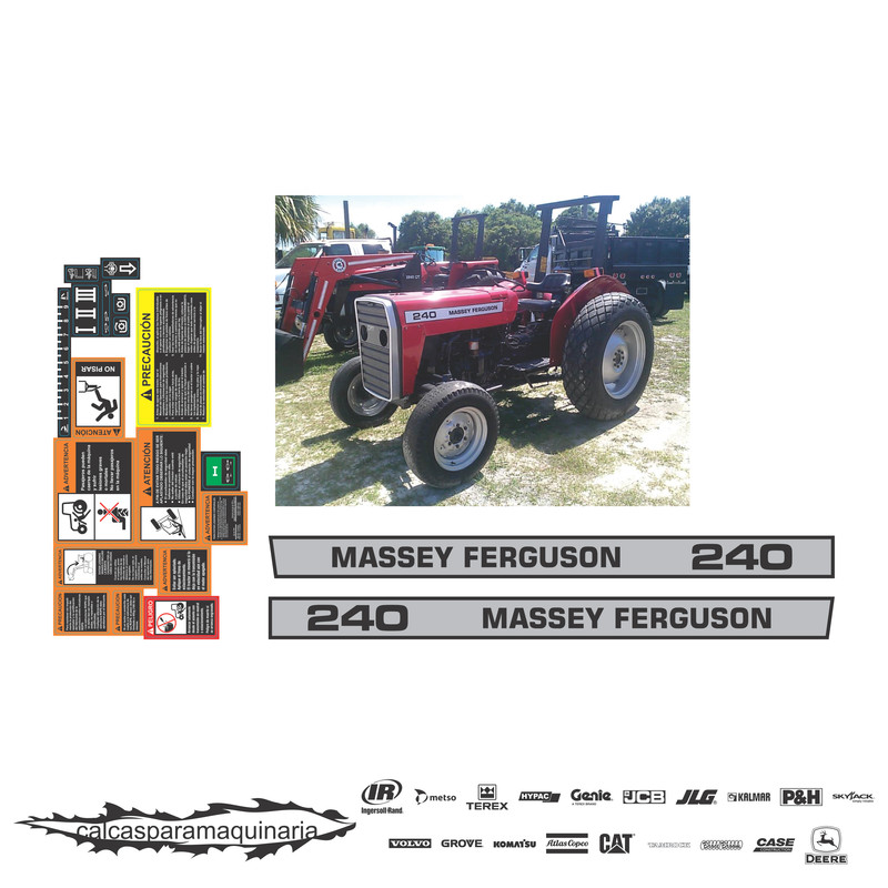 JUEGO DE CALCAS DE RESTAURACION PARA MASSEY FERGUSON 240