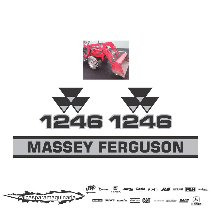 JUEGO DE CALCAS DE RESTAURACION PARA MASSEY FERGUSON 1246