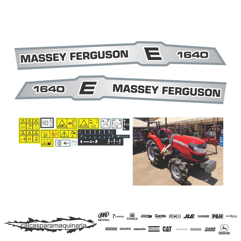 JUEGO DE CALCAS DE RESTAURACION PARA MASSEY FERGUSON E 1640
