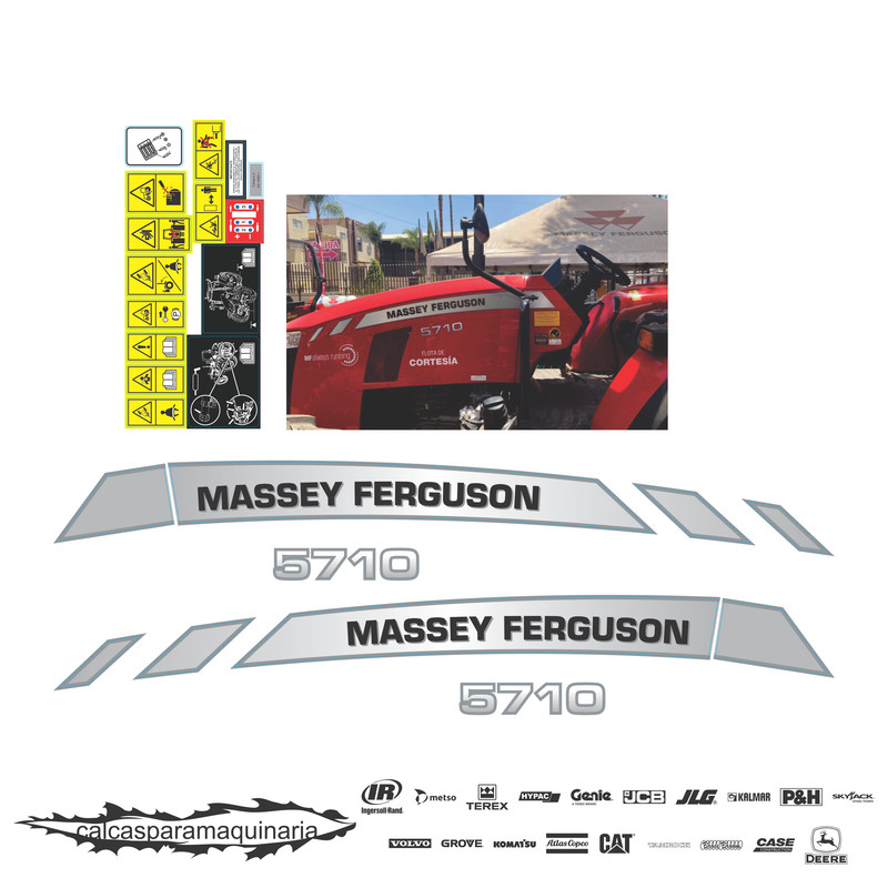 JUEGO DE CALCAS DE RESTAURACION PARA MASSEY FERGUSON 5710