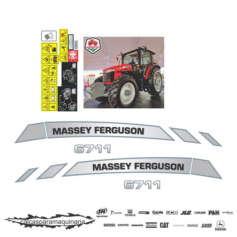 JUEGO DE CALCAS DE RESTAURACION PARA MASSEY FERGUSON 6711