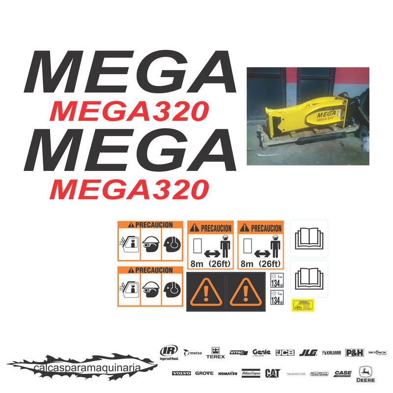 JUEGO DE CALCAS DE RESTAURACION PARA MEGA 320