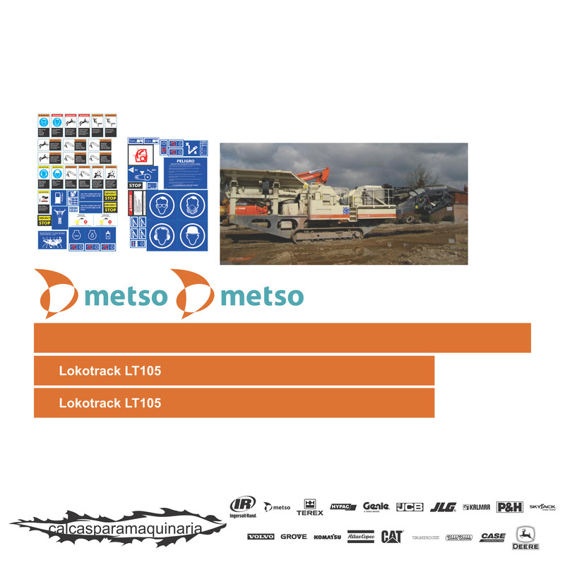 JUEGO DE CALCAS DE RESTAURACION PARA NORDBERG LOKOTRACK LT105
