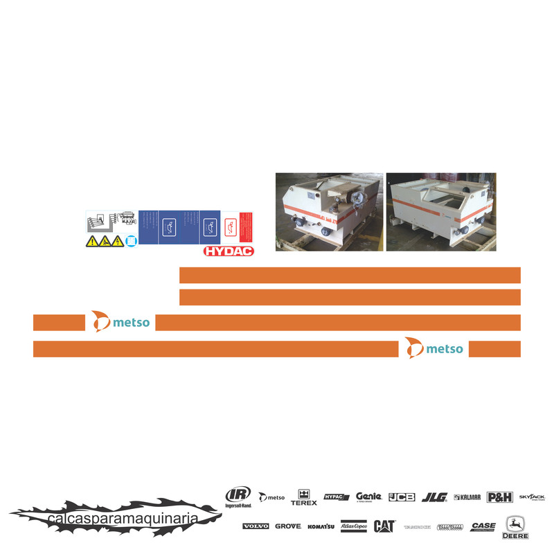 JUEGO DE CALCAS DE RESTAURACION PARA NORDBERG LOKOTRACK TANQUE HIDRAULICO