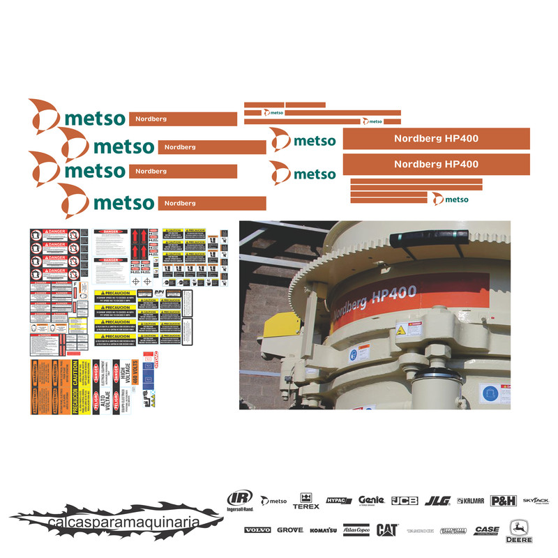 JUEGO DE CALCAS DE RESTAURACION PARA NORDBERG LOKOTRACK NWHP400 