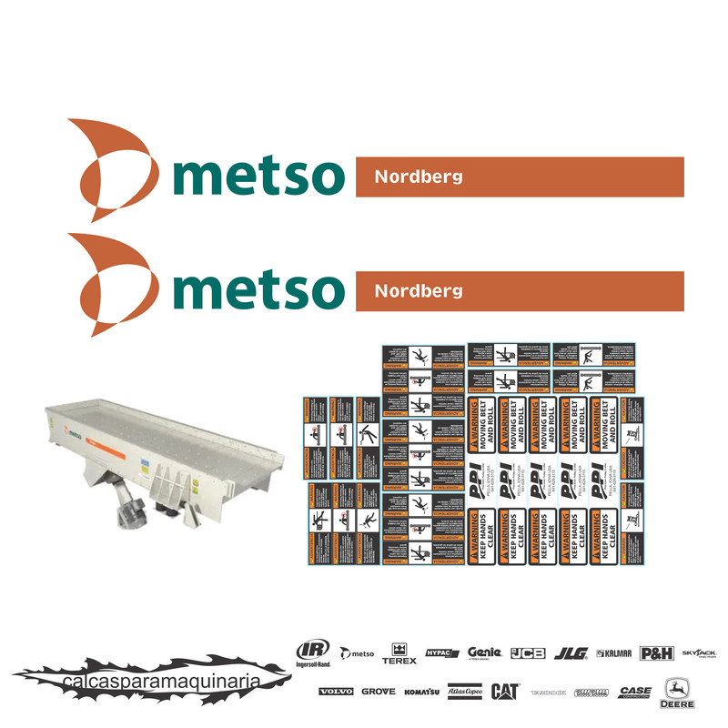 JUEGO DE CALCAS DE RESTAURACION PARA NORDBERG LOKOTRACK CM 133B