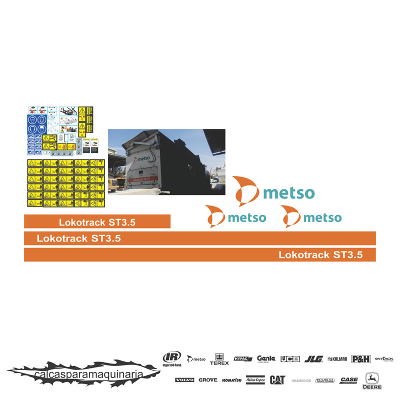 JUEGO DE CALCAS DE RESTAURACION PARA NORDBERG LOKOTRACK ST35