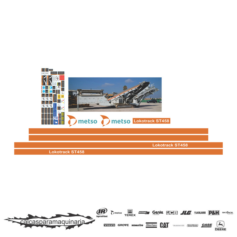 JUEGO DE CALCAS DE RESTAURACION PARA NORDBERG LOKOTRACK ST458