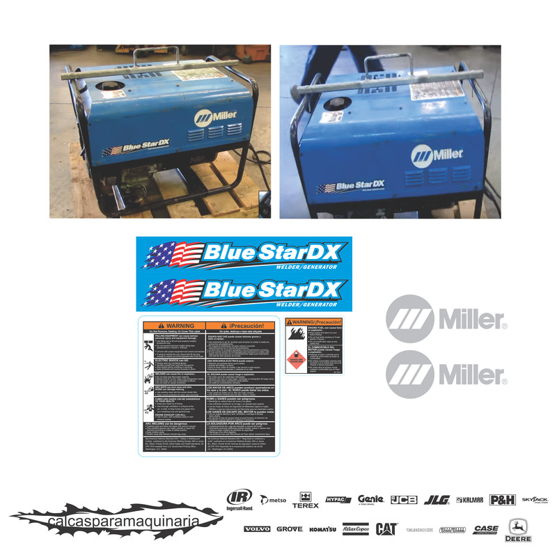 JUEGO DE CALCAS DE RESTAURACION PARA MILLER BLUESTAR 185