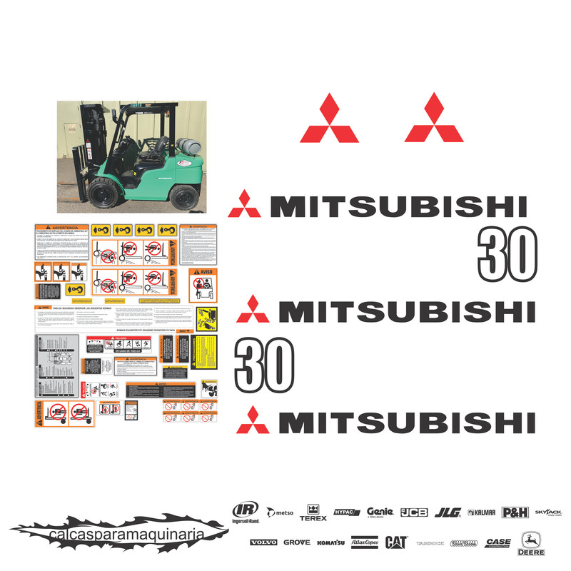 JUEGO DE CALCAS DE RESTAURACION PARA MITSUBISHI FG30K