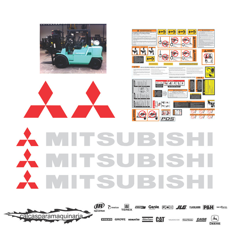 JUEGO DE CALCAS DE RESTAURACION PARA MITSUBISHI FG30N
