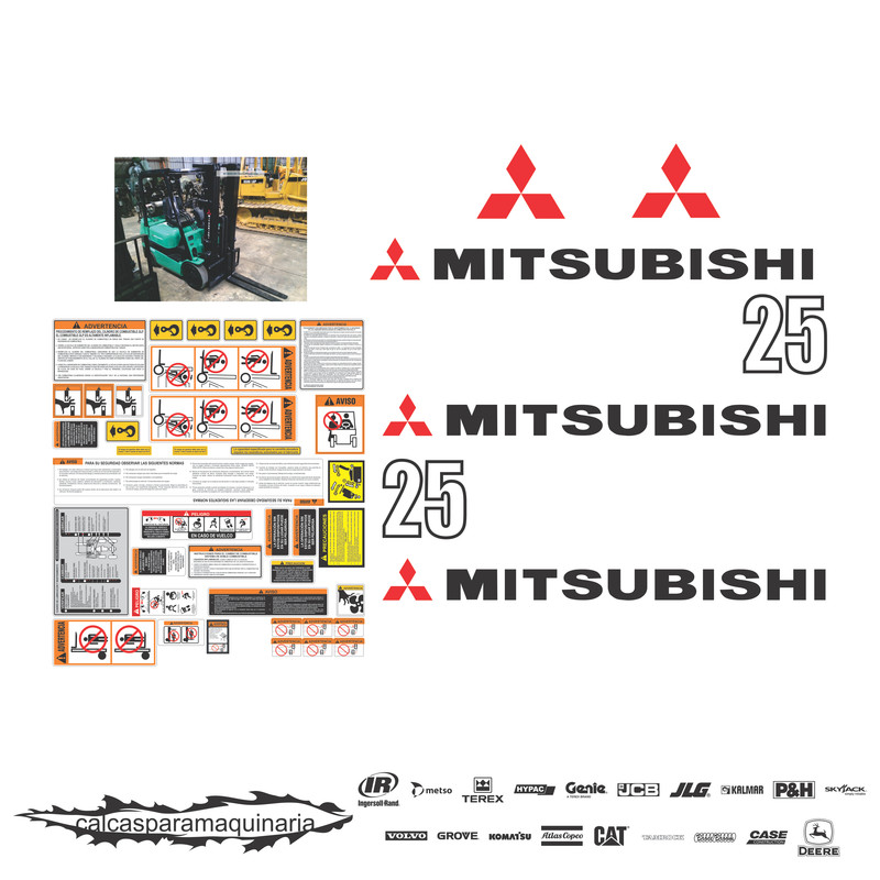 JUEGO DE CALCAS DE RESTAURACION PARA MITSUBISHI FG25N