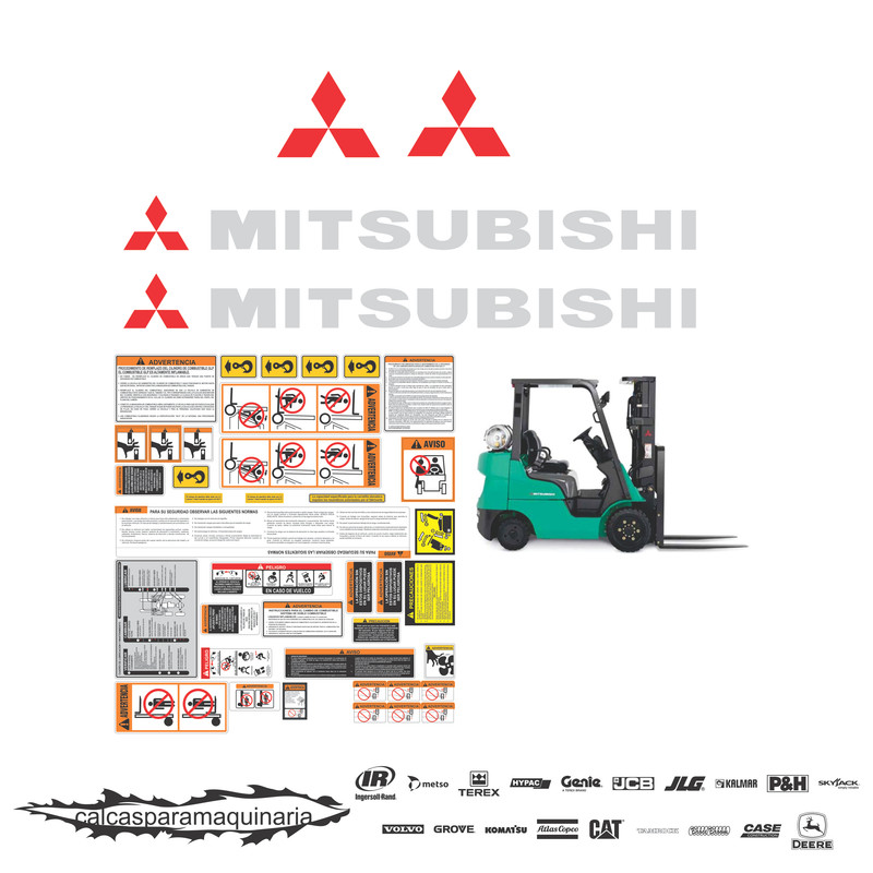 JUEGO DE CALCAS DE RESTAURACION PARA MITSUBISHI FGC15NFGC35N