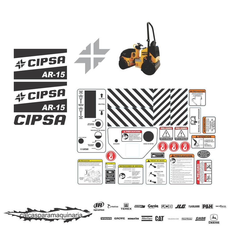 JUEGO DE CALCAS DE RESTAURACION PARA MULTIQUIP CIPSA AR15