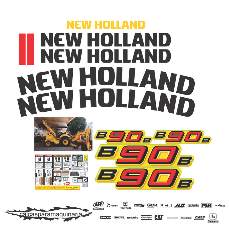 JUEGO DE CALCAS DE RESTAURACION PARA NEW HOLLAND B90B