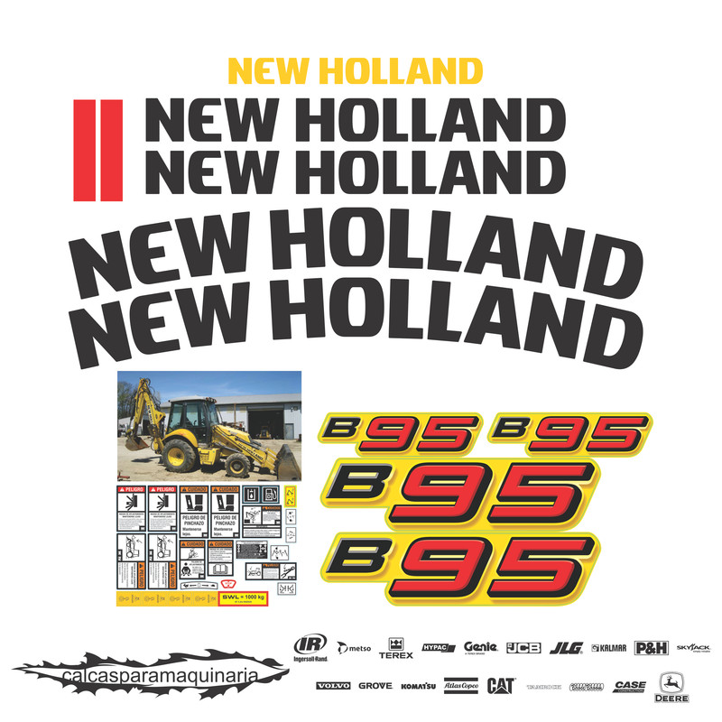 JUEGO DE CALCAS DE RESTAURACION PARA NEW HOLLAND B95