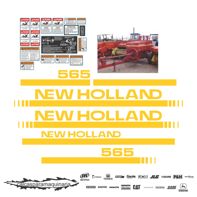 JUEGO DE CALCAS DE RESTAURACION PARA NEW HOLLAND 565