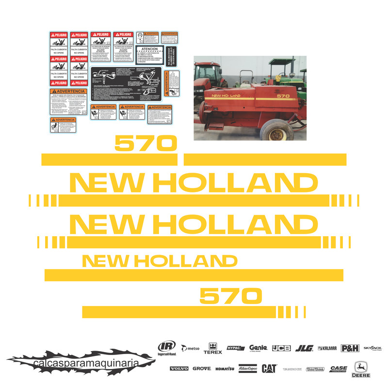 JUEGO DE CALCAS DE RESTAURACION PARA NEW HOLLAND 570