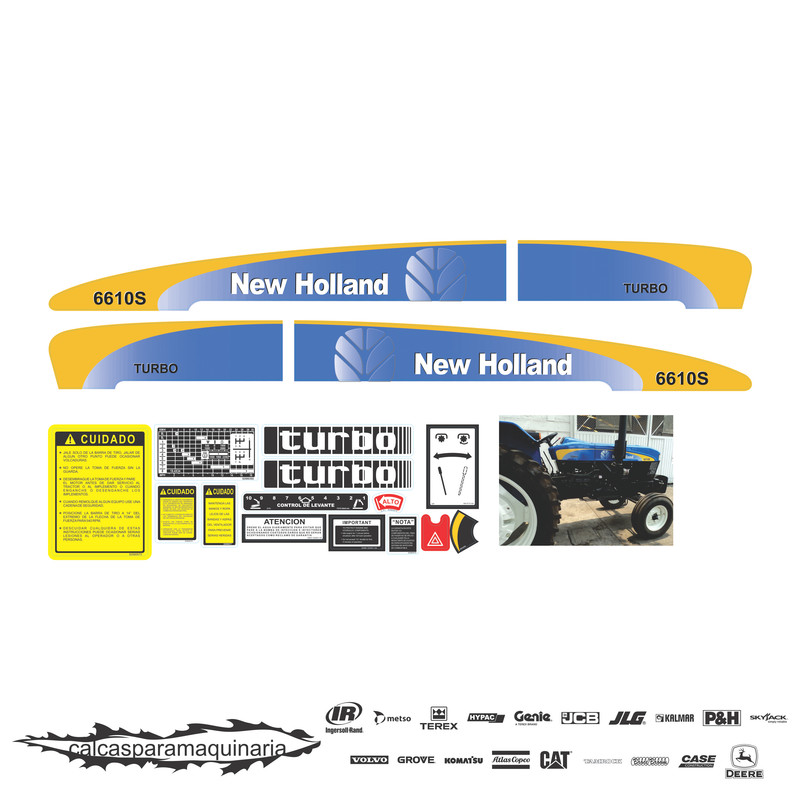 JUEGO DE CALCAS DE RESTAURACION PARA NEW HOLLAND 6610S