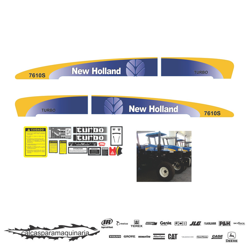 JUEGO DE CALCAS DE RESTAURACION PARA NEW HOLLAND 7610S