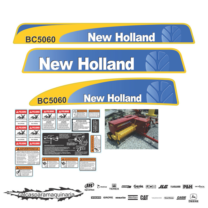 JUEGO DE CALCAS DE RESTAURACION PARA NEW HOLLAND BC5060