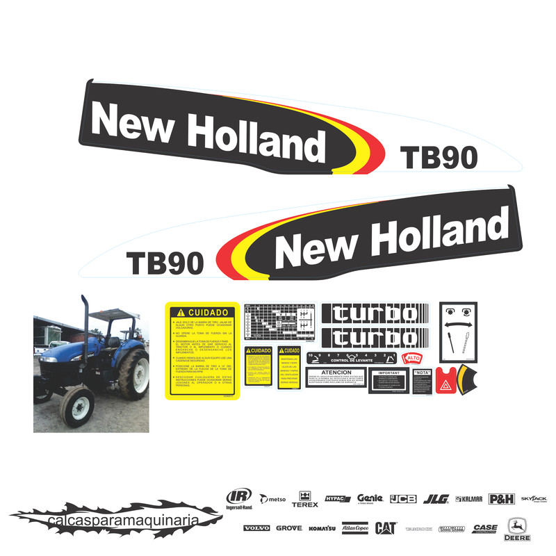 JUEGO DE CALCAS DE RESTAURACION PARA NEW HOLLAND TB90