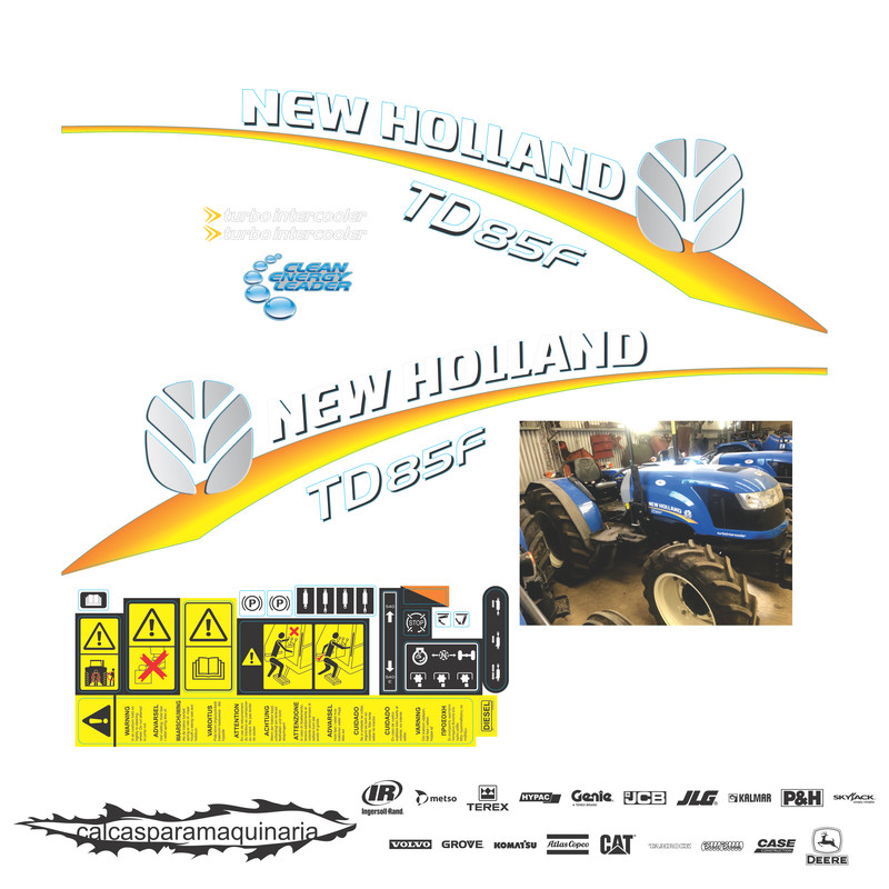 JUEGO DE CALCAS DE RESTAURACION PARA NEW HOLLAND TD85F