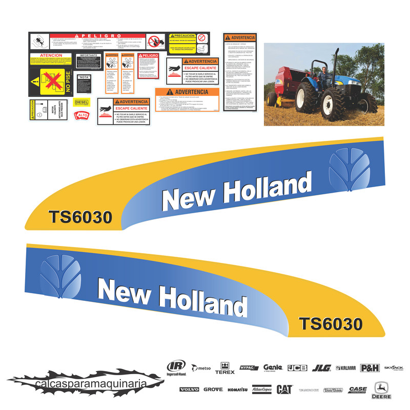 JUEGO DE CALCAS DE RESTAURACION PARA NEW HOLLAND TS6030