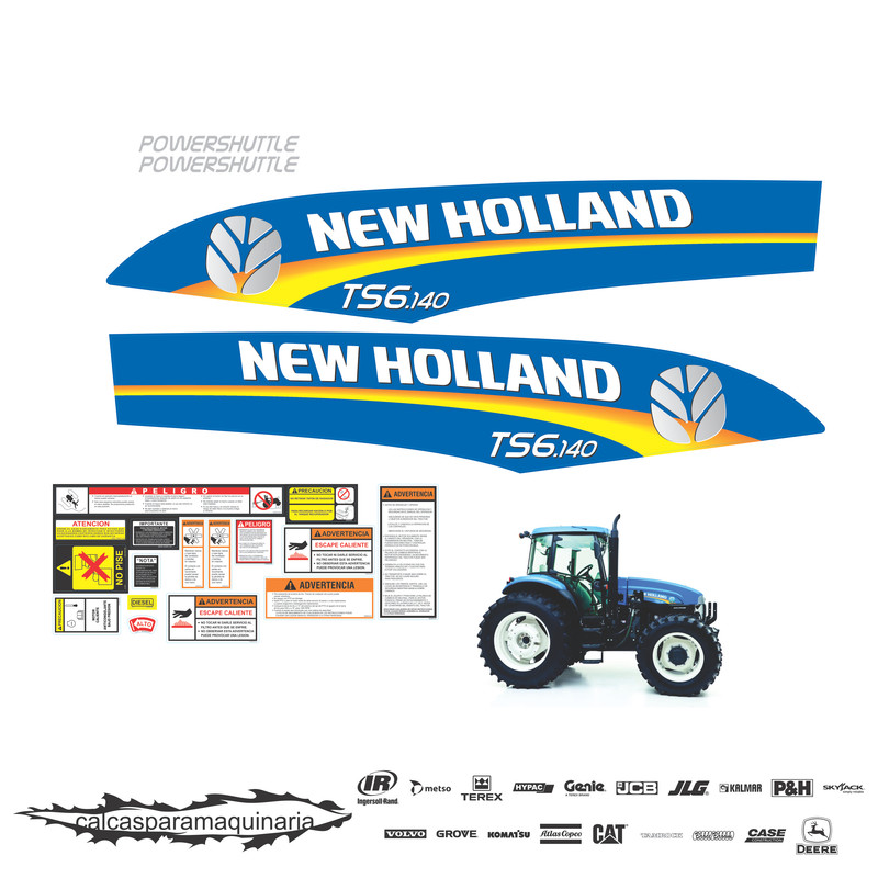 JUEGO DE CALCAS DE RESTAURACION PARA NEW HOLLAND TS6140