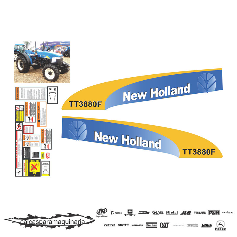 JUEGO DE CALCAS DE RESTAURACION PARA NEW HOLLAND TT3880F