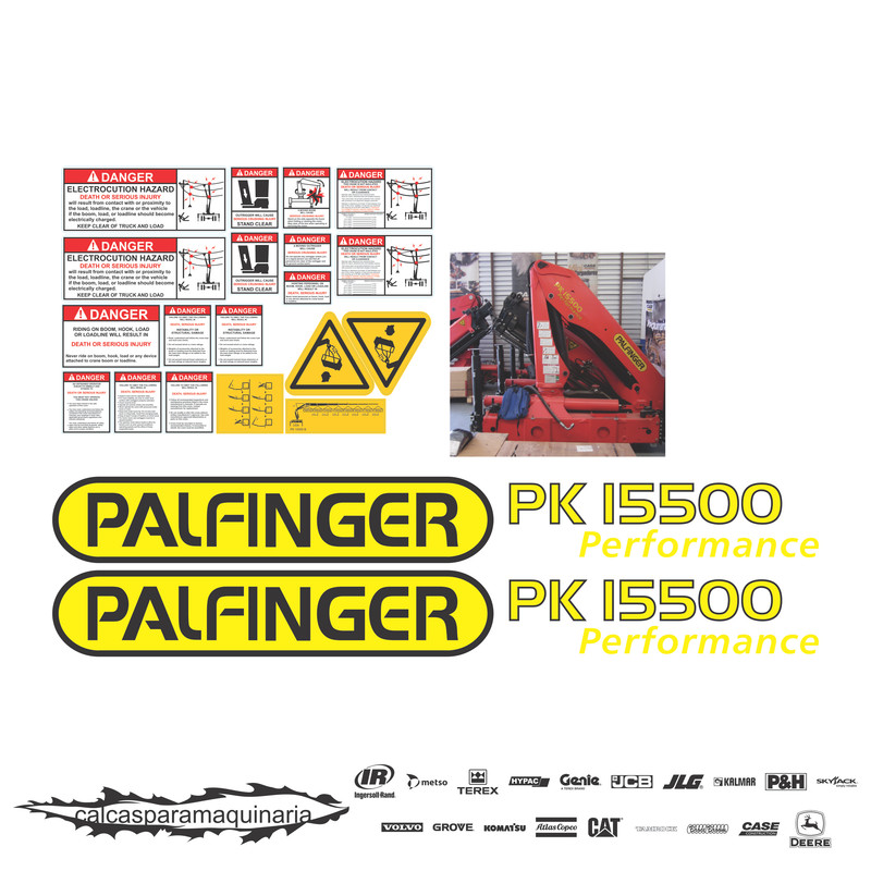 JUEGO DE CALCAS DE RESTAURACION PARA PALFINGER PK15500