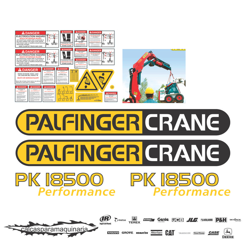 JUEGO DE CALCAS DE RESTAURACION PARA PALFINGER PK18500