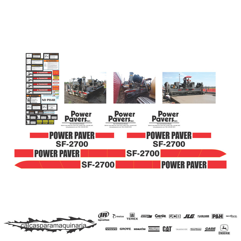 JUEGO DE CALCAS DE RESTAURACION PARA POWERPAVERS SF2700