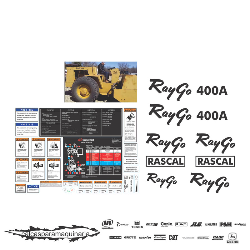 JUEGO DE CALCAS DE RESTAURACIÓN PARA RAYGO 400A