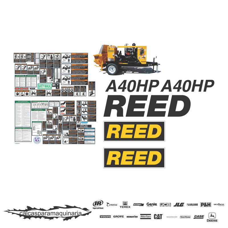 JUEGO DE CALCAS DE RESTAURACION PARA REED A40HP